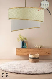 Vivido Abajur Hasır Krem Gold Avize thumbnail 1