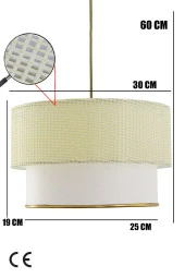 Vivido Abajur Krem Hasır Deko Avize thumbnail 2