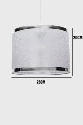 Vivido Abajur Dantelli Beyaz Avize Ve Abajur Seti Beyaz Ayaklı - 4