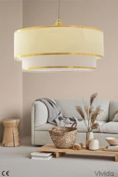 Vivido Abajur Vivid Tekli Sarkıt Krem Avize - 2
