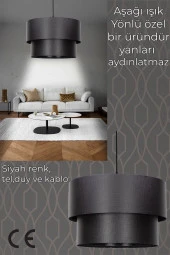 Vivido Abajur Pasta Sarkıt Avize Siyah Finlin - 3