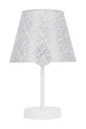 Vivido Abajur Dantelli Beyaz Avize Ve Abajur Seti Beyaz Ayaklı - 3
