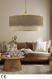 Vivido Abajur Vivid Tekli Sarkıt Hasır Kumbeji Avize thumbnail 1