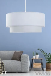 Vivido Abajur Avize, Kumaş 2 Katlı Pasta Avize - 1