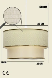 Vivido Abajur Hasır Krem Avize Tekli Sarkıt thumbnail 2