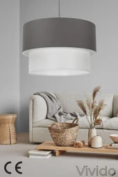 Vivido Abajur Pasta Sarkıt Avize Antrasit - 1