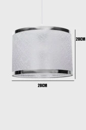 Vivido Abajur Dantelli Beyaz Sarkıt Avize - 3