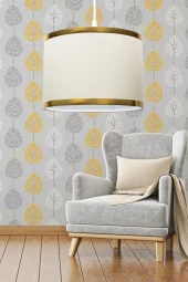 Vivido Abajur Krem Kumaş Sarkıt Avize thumbnail 1