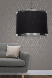 Vivido Abajur Siyah Kumaş Sarkıt Avize thumbnail 1
