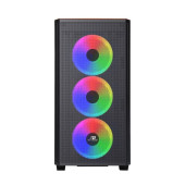 POWER BOOST PB-P2252BP USB 3.0 MESH RİNG ARGB FAN M-ATX MOR KASA - 2