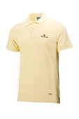 Erkek Polo Yaka Yumuşak Dokulu, Kol Bantlı Sarı T-Shirt - 1