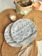 Sipahi Matrix 2 li Servis Tabağı 25 cm Porselen thumbnail 1