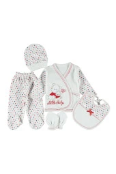 Bambino 5 li zıbın seti hastane çıkışı pamuklu - 1
