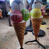 3D Fiberglas Dondurma Maketi LED 130 CM - 180 CM - 250 CM - 3