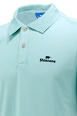 Erkek Polo Yaka Yumuşak Dokulu, Kol Bantlı Mint Yeşili T-Shirt - 2