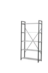 Evdesa Metal Kitaplık Dekoratif Raf Ev Ofis Rafı Kitap Dosya Rafı 5 Raflı Beyaz Mermer Kitaplık !80*90 - 5