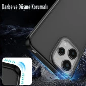 Tfy Store iPhone 15 Pro Max Uyumlu Lens ve Darbe korumalı Siyah Elegant Kılıf thumbnail 5
