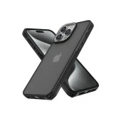 Tfy Store iPhone 15 Pro Uyumlu Lens ve Darbe korumalı Siyah Elegant Kılıf thumbnail 1