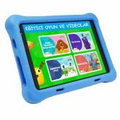 NPO 8" IPS Ekran 4GB 64GB Android 13.0 A133P 1.8GHz Antişok Çocuk Tableti Kids Tablet Mavi RS407+ - 1