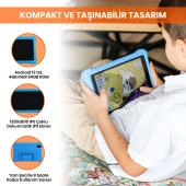 NPO 8" IPS Ekran 4GB 64GB Android 13.0 A133P 1.8GHz Antişok Çocuk Tableti Kids Tablet Mavi RS407+ - 6