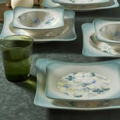 GÜRAL PORSELEN Spinoza 24 Parça 6 Kişilik Yemek Takımı 3209 thumbnail 2