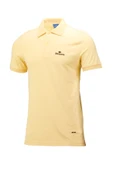 Erkek Polo Yaka Yumuşak Dokulu, Kol Bantlı Sarı T-Shirt - 1