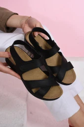 Albishoes Kadın Cırt Cırtlı Anatomik Rahat Yumuşak Taban Gün Boyu Rahat Kullanım Kadın Sandalet - 3