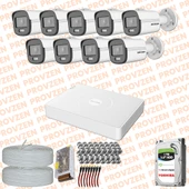 Provzen Hikvision ColorVu Gece Renkli 9 Kameralı Set 1TB HDD - 2