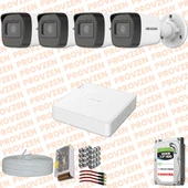 Provzen Hikvision 4 Kamera FullHD Güvenlik Kamerası Set 500GB HDD - 2