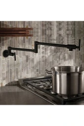 Mutfak Ocak Üstü Musluk Pot Yeni Model Mat Siyah Renk Ithal 5 Yıl Garantili thumbnail 1