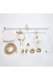 BANYO BATARYASI DUŞ SETİ BEYAZ/GOLD İTHAL ÖZEL ÜRETİM 5 YIL GARANTİLİ - 3