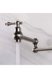 Mutfak Ocak Üstü Pot Musluk Yeni Model Mat Krom Nikel Ithal 7 Yıl Garantili thumbnail 4