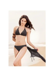 Bikini Mayo Örgü Model Yeni Sezon 3 Parça Siyah - 3
