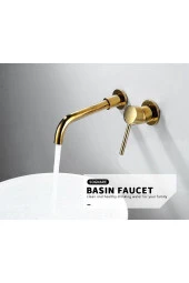 Banyo Lavabo Bataryası Ankastre Gold 2'li Set Yeni 5 Yıl Garantili Sıva Altı Dahil - 2