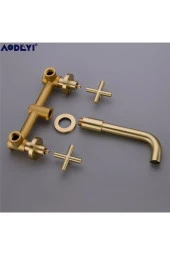 Banyo Lavabo Bataryası Ankastre Mat Gold 3'lü Set Yeni 5 Yıl Garantili+sıva Altı Dahil - 3