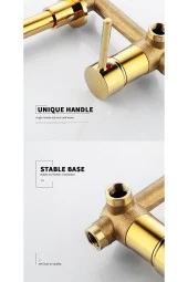 Banyo Lavabo Bataryası Ankastre Gold 2'li Set Yeni 5 Yıl Garantili Sıva Altı Dahil - 3
