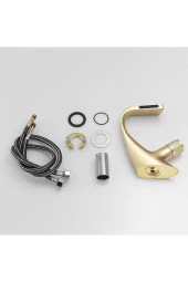 Banyo Lavabo Bataryası Mat Gold Şelale Tasarım Yeni Model 7 Yıl Garantili Ithal - 6