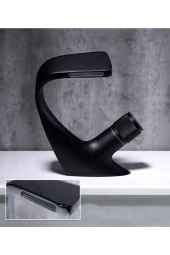 Banyo Lavabo Bataryası Mat Siyah Şelale Tasarım Yeni 5 Yıl Garantili thumbnail 2