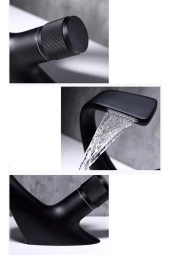 Banyo Lavabo Bataryası Mat Siyah Şelale Tasarım Yeni 5 Yıl Garantili thumbnail 3