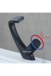 Banyo Lavabo Bataryası Mat Siyah Şelale Tasarım Yeni 5 Yıl Garantili thumbnail 5