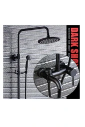 BANYO BATARYASI DUŞ SETİ MAT SİYAH YENİ MODEL İTHAL 5 YIL GARANTİLİ - 1