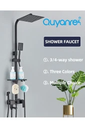 Banyo Bataryası Duş Seti Mat Siyah Sepetli Bideli Yeni Model Ithal 5 Yıl Garantili - 2