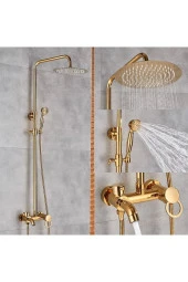 Banyo Bataryası Duş Seti Gold Altın Dore Özel Seri Yeni Model 5 Yıl Garantili thumbnail 1