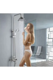 Banyo Bataryası Duş Seti Mat Krom Nikel Yeni Model 5 Yıl Garantili - 1