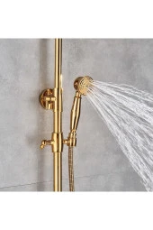 Banyo Bataryası Duş Seti Gold Altın Dore Özel Seri Yeni Model 5 Yıl Garantili thumbnail 2
