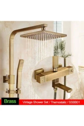 Banyo Bataryası Duş Seti Antik Bronz Termostatlı Yeni Ürün 5 Yıl Garantili Yeni Model thumbnail 1