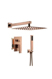 Banyo Bataryası Ankastre Duş Seti Rose Yeni Kare Model Sıva Altı Dahil 30x30 Tepe Duş 5 Yıl Garanti thumbnail 5