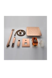 Banyo Bataryası Ankastre Duş Seti Rose Yeni Kare Model Sıva Altı Dahil 30x30 Tepe Duş 5 Yıl Garanti thumbnail 6