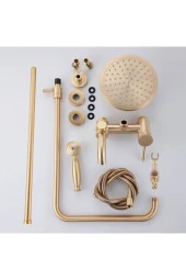 Banyo Bataryası Duş Seti Mat Gold Özel Seri Yeni Model 5 Yıl Garantili thumbnail 5