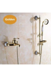 Banyo Altın Dore Duş Seti Özel Taşlı Yeni Model..!!! Adınıza Faturalı 5yıl Garantili Ürün - 2